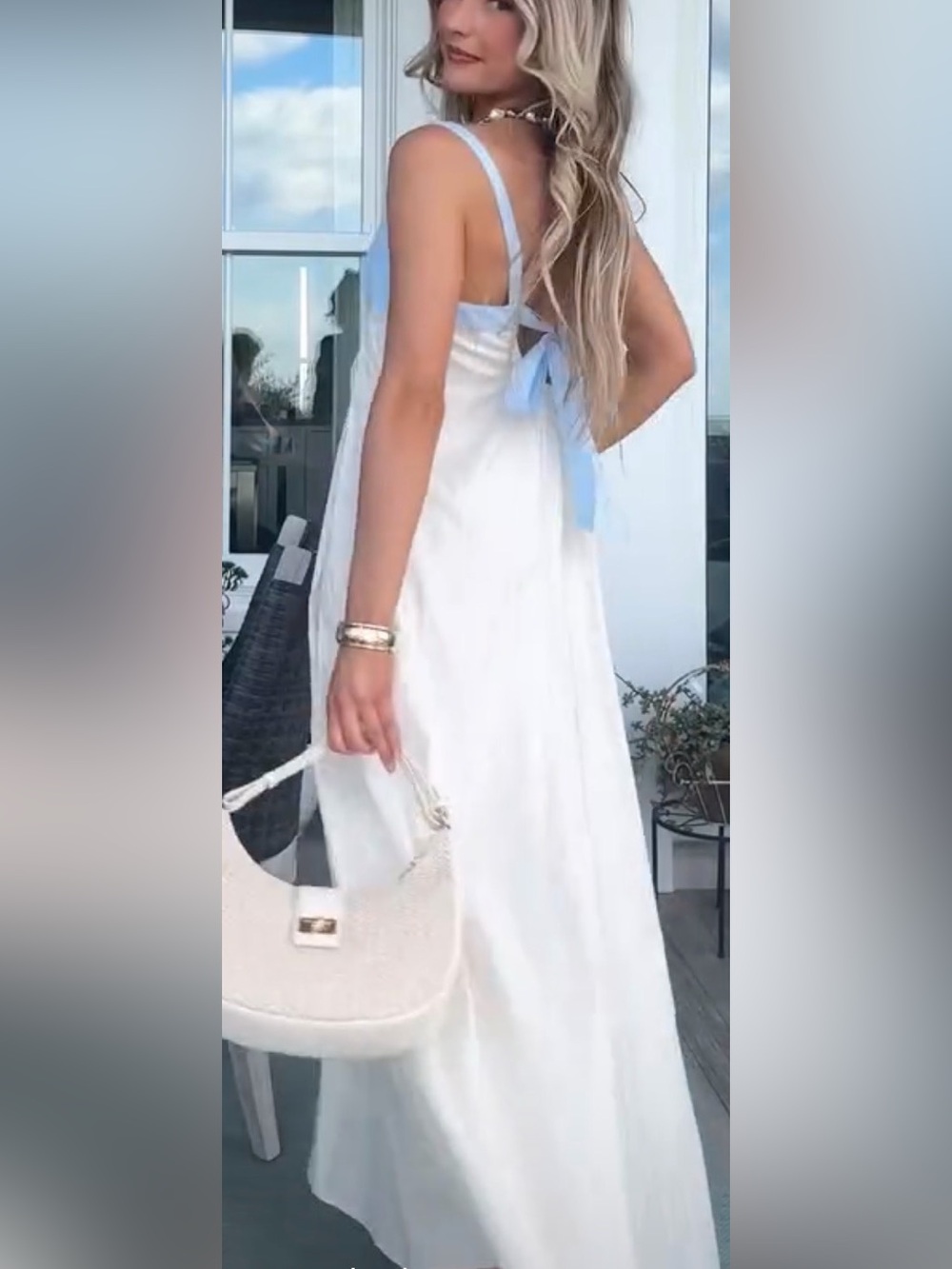 vestique Joyce Dress - Maxi Dress with Light Blue Bust - Picture 2 of 3